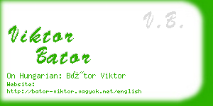 viktor bator business card